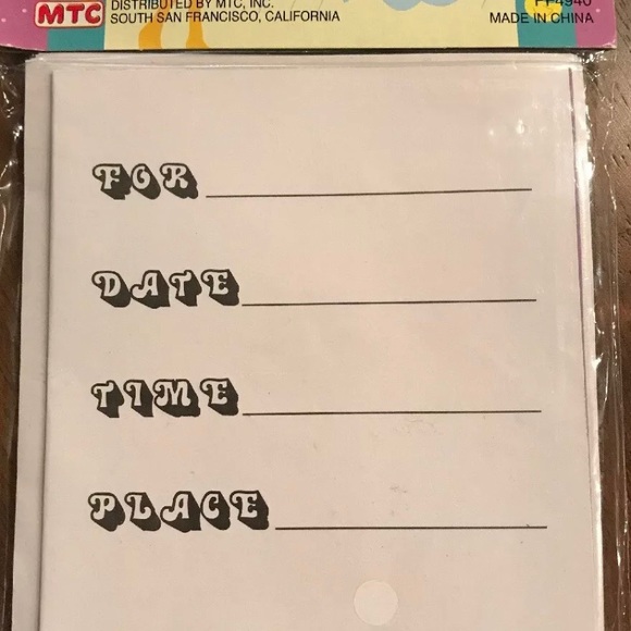 MTC 8 Baby Shower Invitations Stork Lot of 2 NIP - Picture 2 of 3